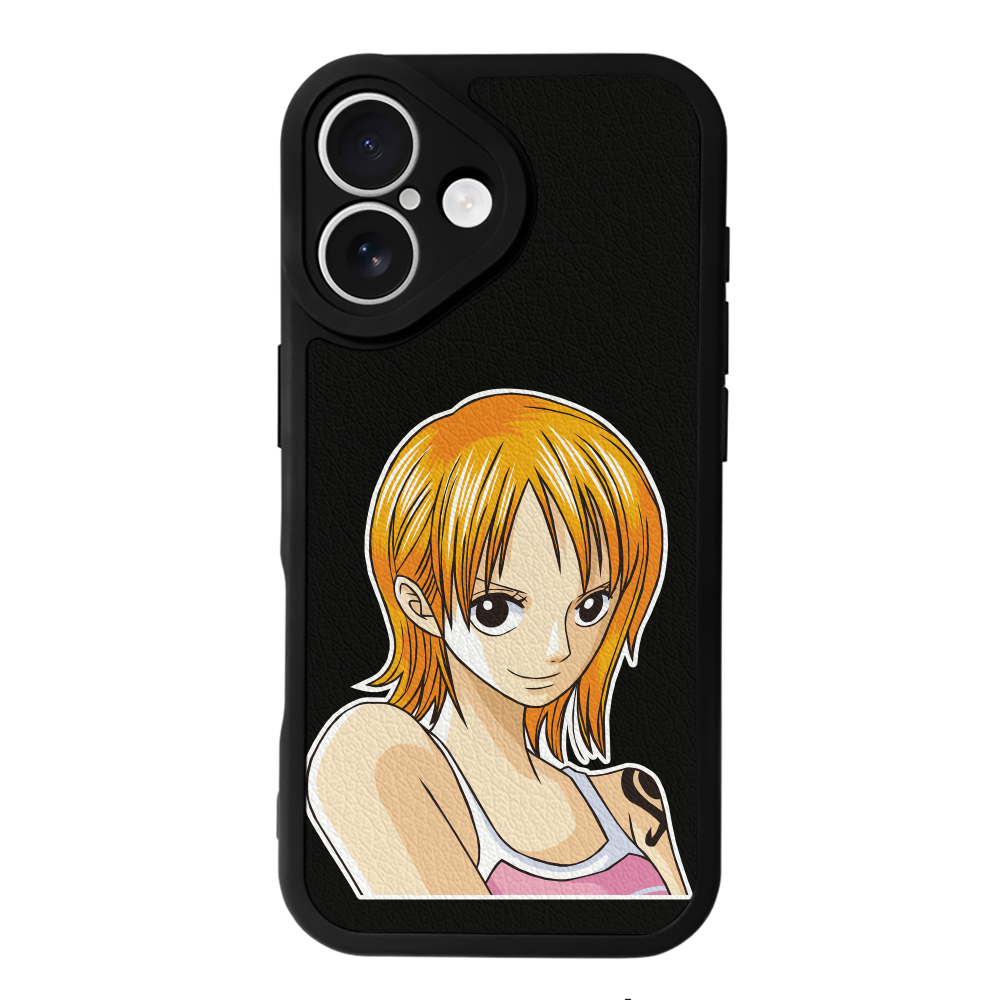 （画像用） ワンピース ナミ ONE PIECE Nami 【iPhone 16シリーズ対応】シリコンスマホケース（レザー調） 材質：シリコン